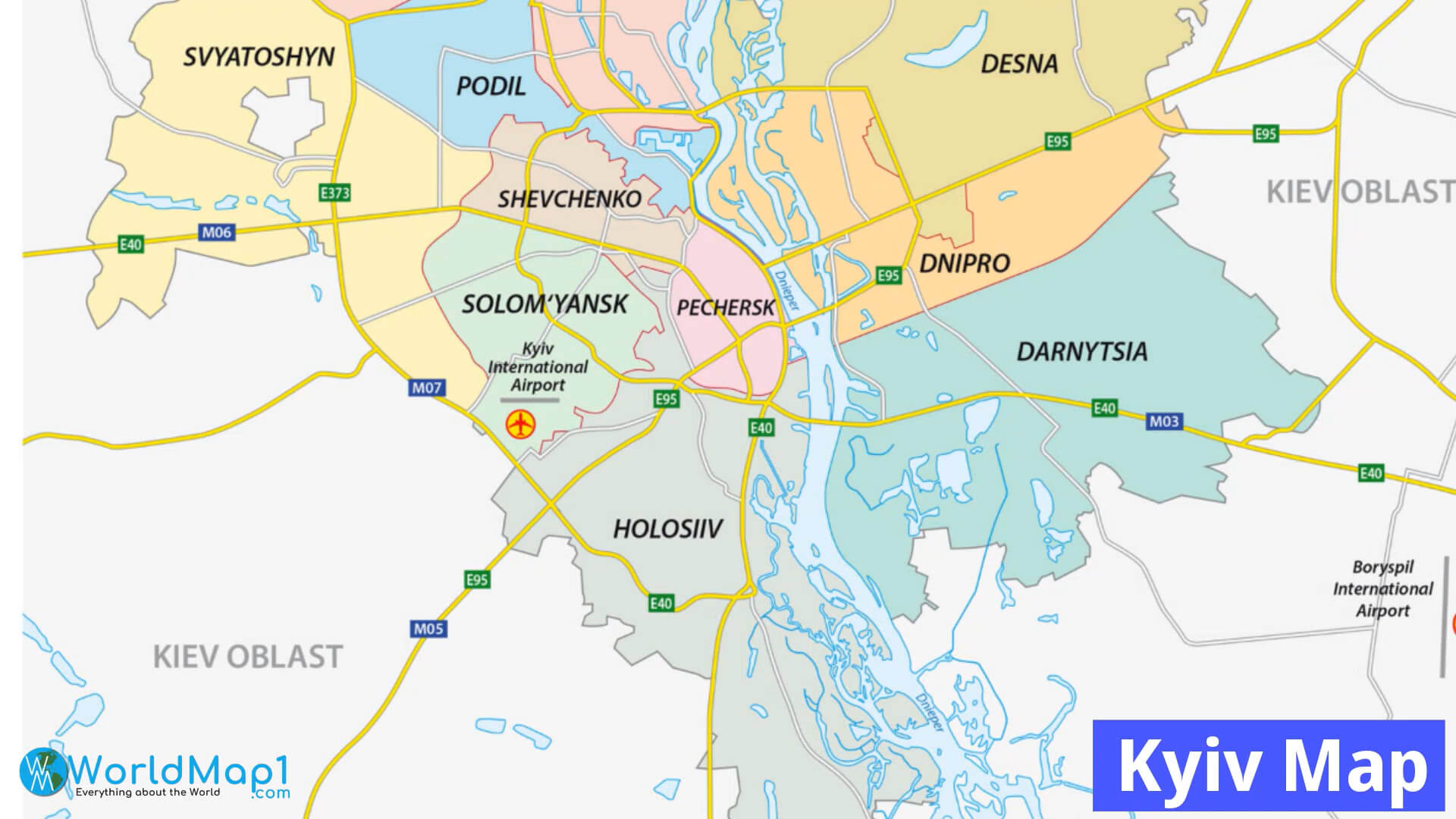 Kiev Şehir Merkezi Haritası